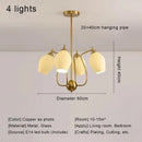 French Vintage Chandelier Hanging Light Pendant Lamp for Living Room Dining Bedroom by Ljojo.