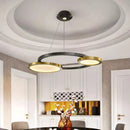 Ljojo Minimalist Glass Multi Ring Chandelier - Dimmable Living Room Lighting