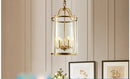 Nordic LED Birdcage Pendant Light Copper Cylinder Chandelier for Living Room by Ljojo