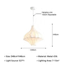 Japanese Wabi Sabi Silk E27 White LED Pendant Light for Living Room by Ljojo