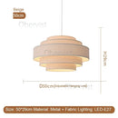 Nordic Minimalist Fabric Pendant Light Chandelier for Home Decor by Ljojo