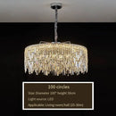 Gold Starry Crystal Chandelier for Villa Attic Bedroom - Ljojo Luxe Hanging Lamp
