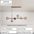 LED Glass Ball Chandelier Lamp Modern Minimalist Home Decor Pendant Light - Ljojo