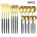Ljojo 16-Piece Stainless Steel Tableware Set for Home, Hotel, and Restaurant