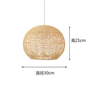 Rattan LED Pendant Lights Vintage Chandeliers - Island Handmade Woven Design