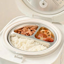 Ljojo 3-Grid Stainless Steel Kids Food Plate - Cute & Durable Divided Dish