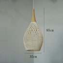 Wabi-sabi Rattan Pendant Chandelier - Japanese Style Bamboo Lighting for Living Room - Ljojo