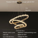 Nordic Luxury Crystal Ring Chandelier | Dimmable Ceiling Light by Ljojo
