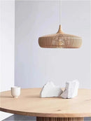 Danish Design Walnut Restaurant LED Pendant Light by Ljojo | Wood Birdcage Chandelier Island Room Teahouse Lamp