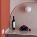 Ljojo Glass Bubble Wall Sconce Light Glossy Frost Lampshade for Living Room and Bedroom