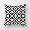Geometric Black Yellow Cushion Covers - Ljojo Modern 18" Throw Pillow Case