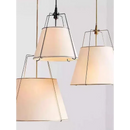 Ljojo Vintage American Cloth Chandelier Pendant Light Soft Glow for Kitchen Island and Bedroom