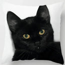 Ljojo  Black Cat Pillowcase  Decorative Square Cushion Cover 45*45cm