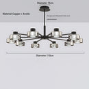 Ljojo SANDYHA Minimalist Glass Chandelier LED Pendant Light Modern Nordic Stylish Lighting