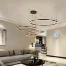 Restaurant Metal LED Chandelier Cream Pendant Light - Ljojo Dinning Living Room Hanging Lamp