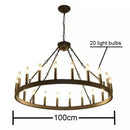 American Country Chandelier Modern Round Led Pendant Lights by Ljojo for Kitchen Living Room Stair Decoration