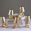Ljojo Little Golden Man Table Lamp for Living Room, Bedside, or Children's Room