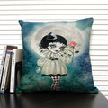 Ljojo Mermaid Linen Cushion Cover for Living Room Sofa Decoration