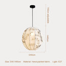 Bamboo Leaf Fabric Chandelier: Hand-Painted, Ancient Style Pendant Lamp for Bedroom & Dining Room by Ljojo