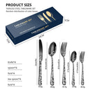 Ljojo 20-Piece Stainless Steel Western Style Tableware Set for Hotels & Steakhouses