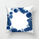 Blue Pattern Cushion Cover 45*45cm Pillowcase for Bedroom Sofa Home Decor by Ljojo