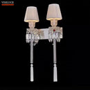 Ljojo Luxury Crystal Wall Lamp for European Villa Bedroom and Living Room
