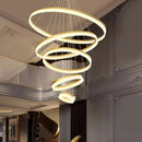 Crystal Living Room Chandelier - Modern Luxury Stair Pendant Light by Ljojo