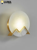 Ljojo Marble Wall Sconce, Modern Style, Living Room, Bedroom, Copper Wall Lamp