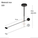 Ljojo Long Arm LED Wall Lamp Minimalist Office Bedside Sconce Home Decoration Wall Lights
