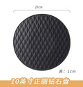 Ljojo Matte Geometric Diamond Square Bread Plate - Ideal for Dim Sum and Breakfast