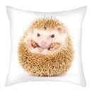 Hedgehog Print Pillow Cover for Home Sofa Decor 45X45cm - Ljojo