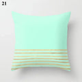 Ljojo Mint Green Blue Geometric Cushion Cover Modern Home Decor