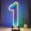 Ljojo™ Starry Sky Tunnel Neon Numbers Sign - Double-Sided 3D Lights