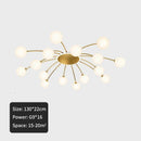 Vintage Ceiling Light Ball Glass Lamp Gold G9 for Living Room Kitchen by Ljojo