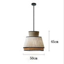 Ljojo Minimalist Cloth Rattan Pendant Lights for Living Room, Dining Room, Kitchen
