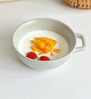 Ljojo 5-inch Ceramic Yogurt Dessert Fruit Bowl Bird's Nest Design