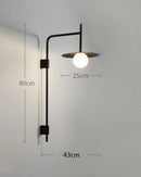 Nordic Designer LED Wall Light for Bedroom Black Indoor Lighting by Ljojo