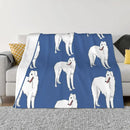 Borzoi Halloween Throw Blanket by Ljojo