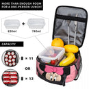 Ljojo Minnie Mouse Lunch Bag: Insulated Food Storage Cooler Box for Picnic