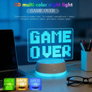 LED Desk Lamp - 3D Game Ending Night Light for Bedroom and Living Room by Ljojo