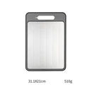 Ljojo 4-in-1 Black Double-sided Chopping Board with Knife - Kitchen Accessory