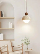 Japanese Style Yellow Stone LED Pendant Light for Living Room Kitchen Island - Ljojo
