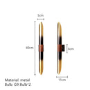 Gold Black Metal Wall Lights Sconce G9 Bulb for Bedroom Decor by Ljojo