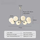 Nordic Designer Multi Head Glass Led Chandelier Hanging Light for Bedroom Living Room Dining Room from Ljojo