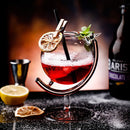 Ljojo 11oz Cocktail Glasses Set with Straw - Globe Shape Design for Drinks