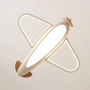 Ljojo Modern Airplane Pendant Lamp for Kids Boy Bedroom Blue Cream Chandelier