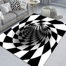 Ljojo 3D Optical Illusion Entrance Carpet: Trippy Living Room Rug for Hallway, Bedroom, Bathroom