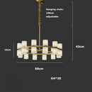 Ljojo Marble Copper LED Chandeliers: High-end Modern Gold Hanging Lamps for Home Decor