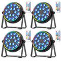 Ljojo™ RGBW LED Par Light 4IN1 DJ Party Lights with Remote Control