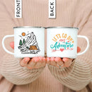 Enamel Mountain Mug with Handle by Ljojo. Best Camping Gift for Outdoor Lovers